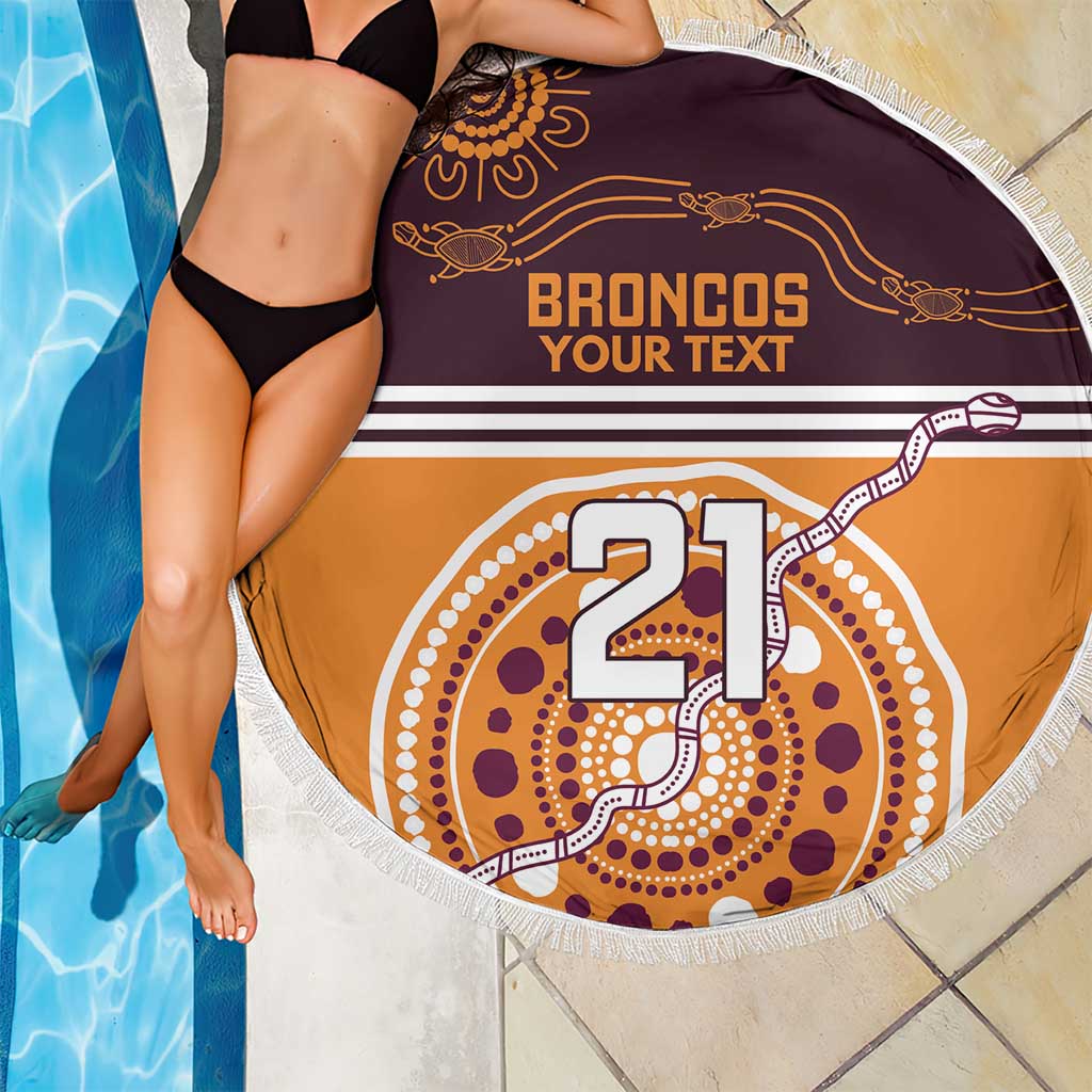 Custom Broncos Spirit Beach Blanket Ride for Glory Indigenous Aboriginal - Aussie Hoodie