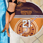 Custom Broncos Spirit Beach Blanket Ride for Glory Indigenous Aboriginal - Aussie Hoodie