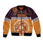 Custom Broncos Spirit Bomber Jacket Ride for Glory Indigenous Aboriginal - Aussie Hoodie