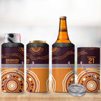 Custom Broncos Spirit 4 in 1 Can Cooler Tumbler Ride for Glory Indigenous Aboriginal - Aussie Hoodie
