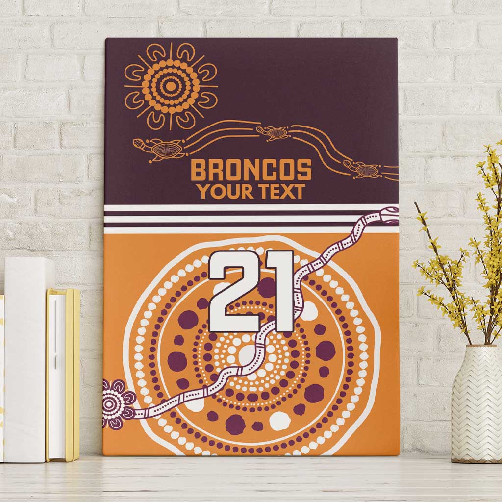 Custom Broncos Spirit Canvas Wall Art Ride for Glory Indigenous Aboriginal - Aussie Hoodie