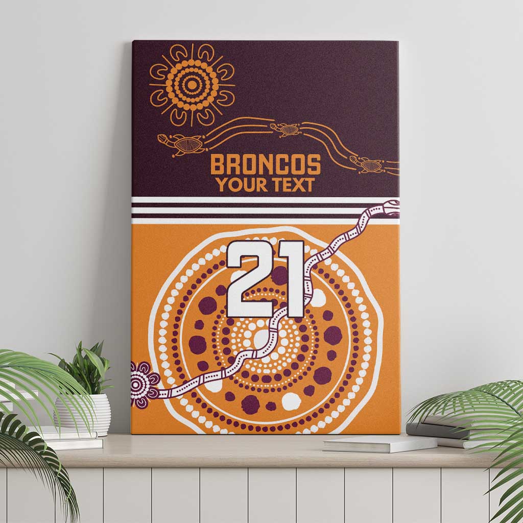 Custom Broncos Spirit Canvas Wall Art Ride for Glory Indigenous Aboriginal - Aussie Hoodie