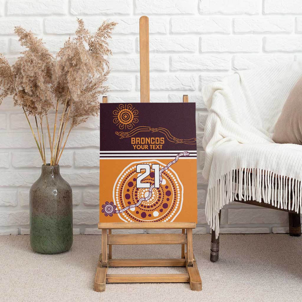 Custom Broncos Spirit Canvas Wall Art Ride for Glory Indigenous Aboriginal - Aussie Hoodie