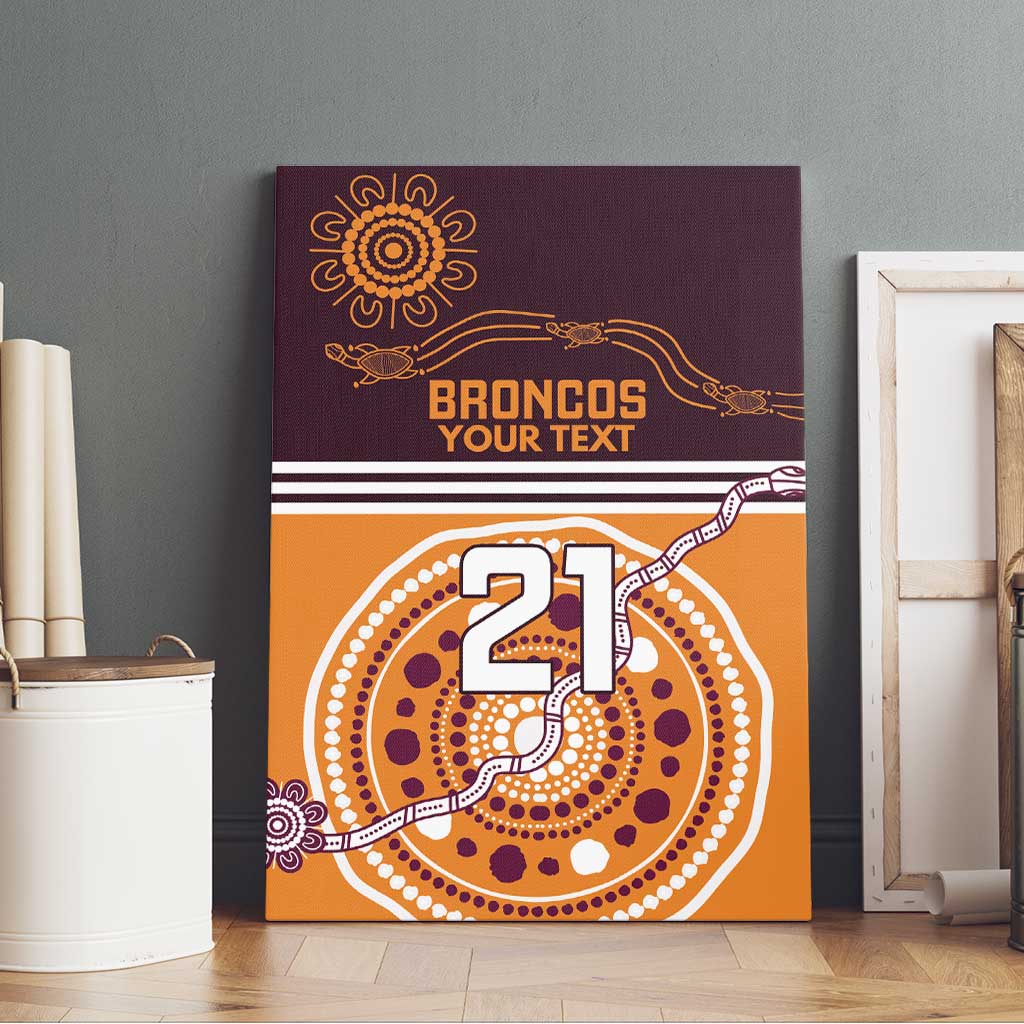 Custom Broncos Spirit Canvas Wall Art Ride for Glory Indigenous Aboriginal - Aussie Hoodie