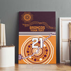 Custom Broncos Spirit Canvas Wall Art Ride for Glory Indigenous Aboriginal - Aussie Hoodie