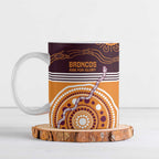 Custom Broncos Spirit Ceramic Mug Ride for Glory Indigenous Aboriginal - Aussie Hoodie