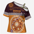 Custom Broncos Spirit Cross Shoulder Shirt Ride for Glory Indigenous Aboriginal - Aussie Hoodie