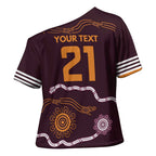 Custom Broncos Spirit Cross Shoulder Shirt Ride for Glory Indigenous Aboriginal - Aussie Hoodie