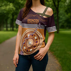 Custom Broncos Spirit Cross Shoulder Shirt Ride for Glory Indigenous Aboriginal - Aussie Hoodie