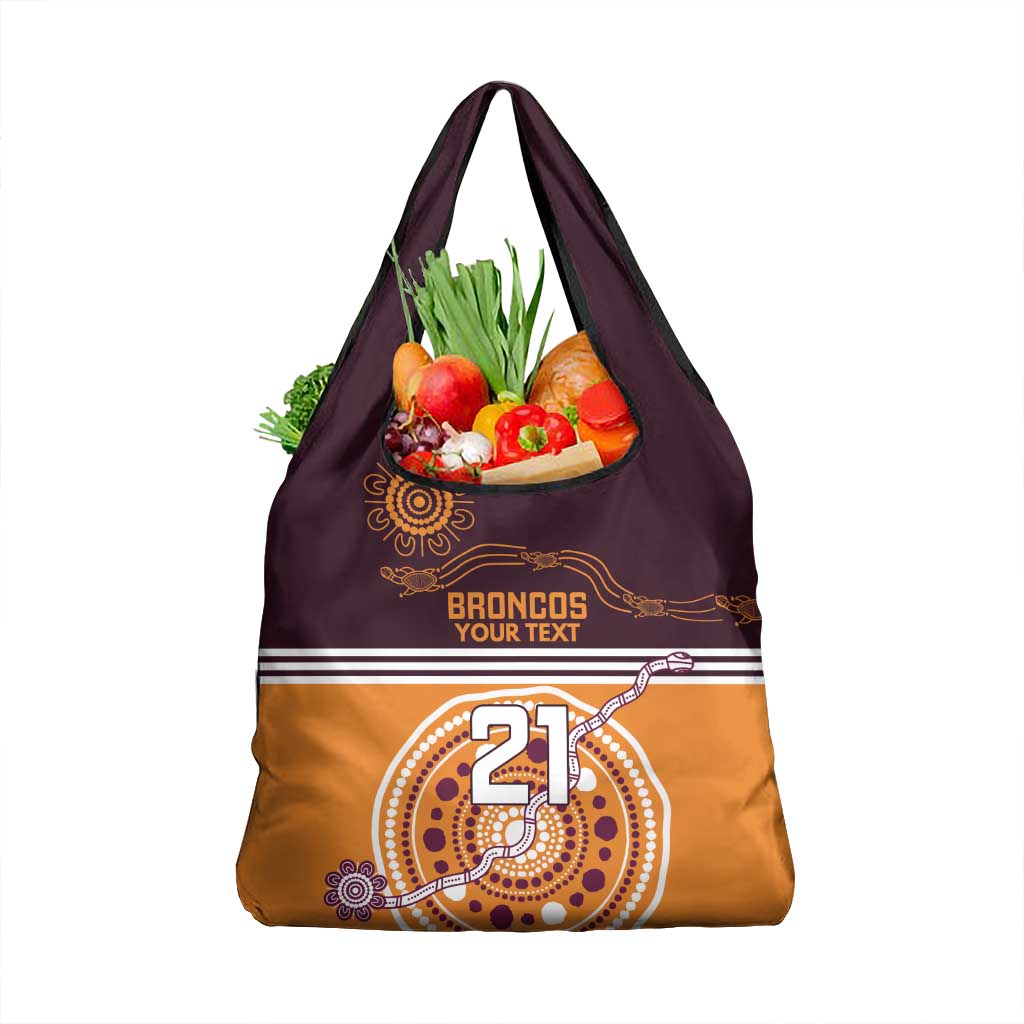 Custom Broncos Spirit Grocery Bag Ride for Glory Indigenous Aboriginal - Aussie Hoodie