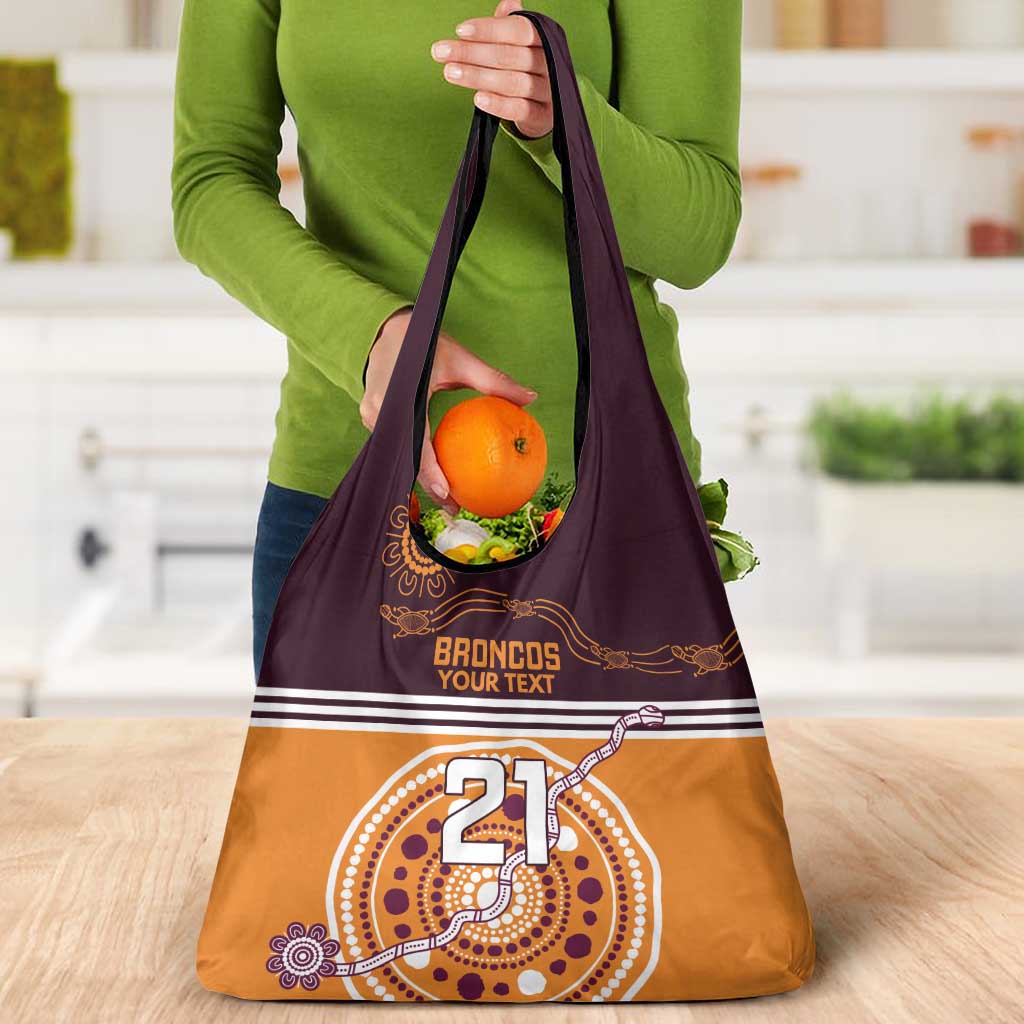 Custom Broncos Spirit Grocery Bag Ride for Glory Indigenous Aboriginal - Aussie Hoodie