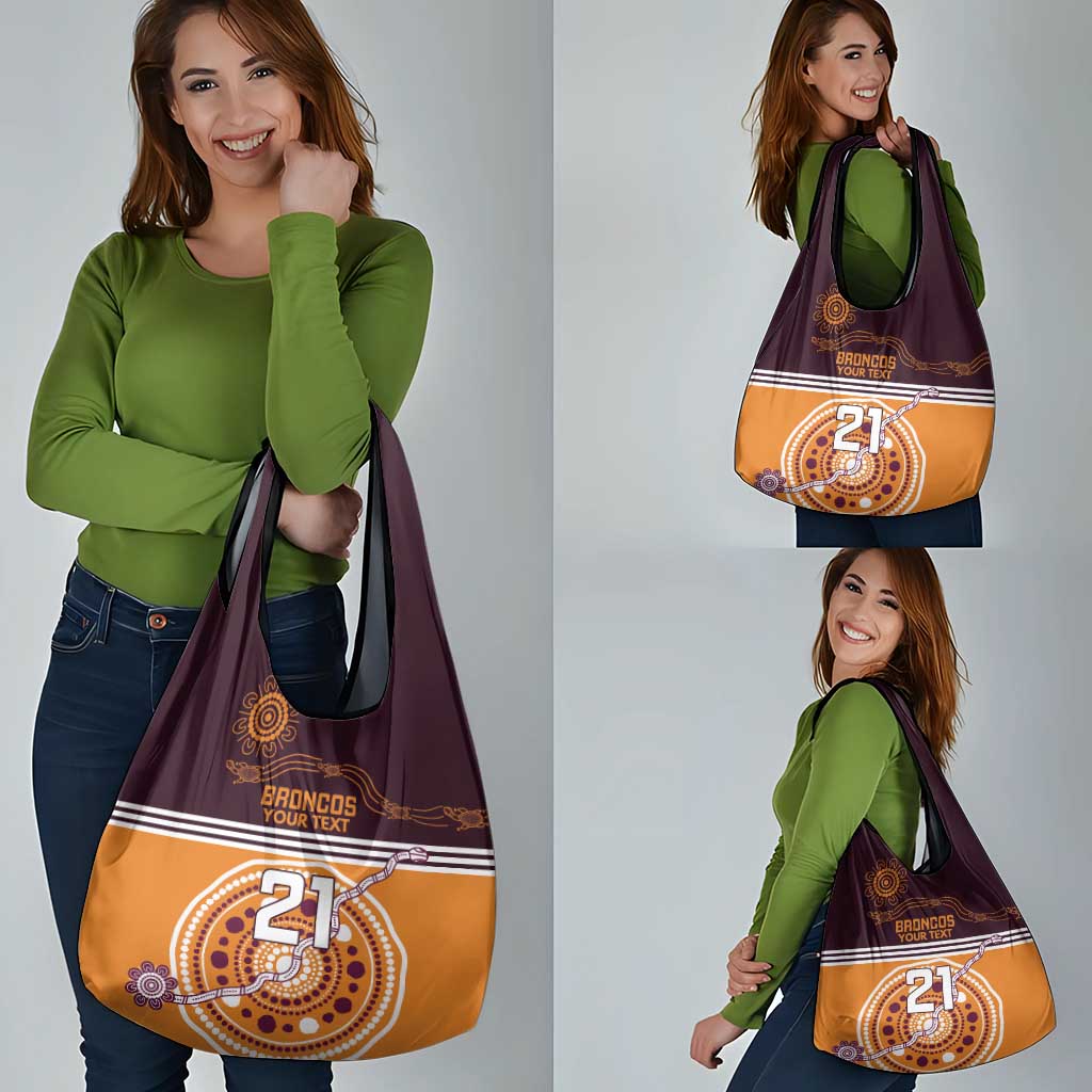 Custom Broncos Spirit Grocery Bag Ride for Glory Indigenous Aboriginal - Aussie Hoodie