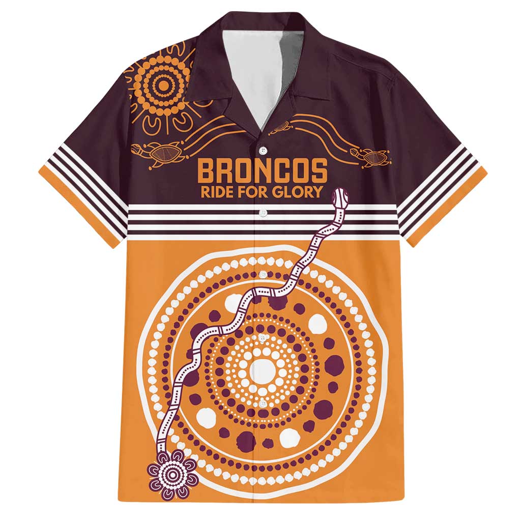 Custom Broncos Spirit Hawaiian Shirt Ride for Glory Indigenous Aboriginal - Aussie Hoodie