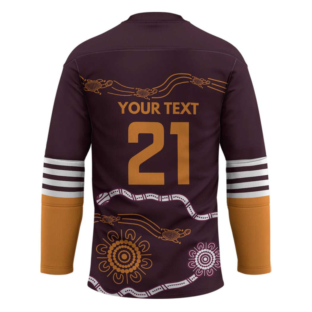 Custom Broncos Spirit Hockey Jersey Ride for Glory Indigenous Aboriginal - Aussie Hoodie