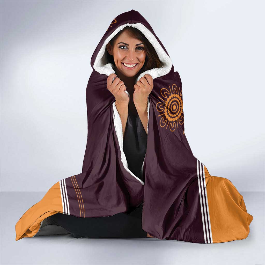 Custom Broncos Spirit Hooded Blanket Ride for Glory Indigenous Aboriginal - Aussie Hoodie