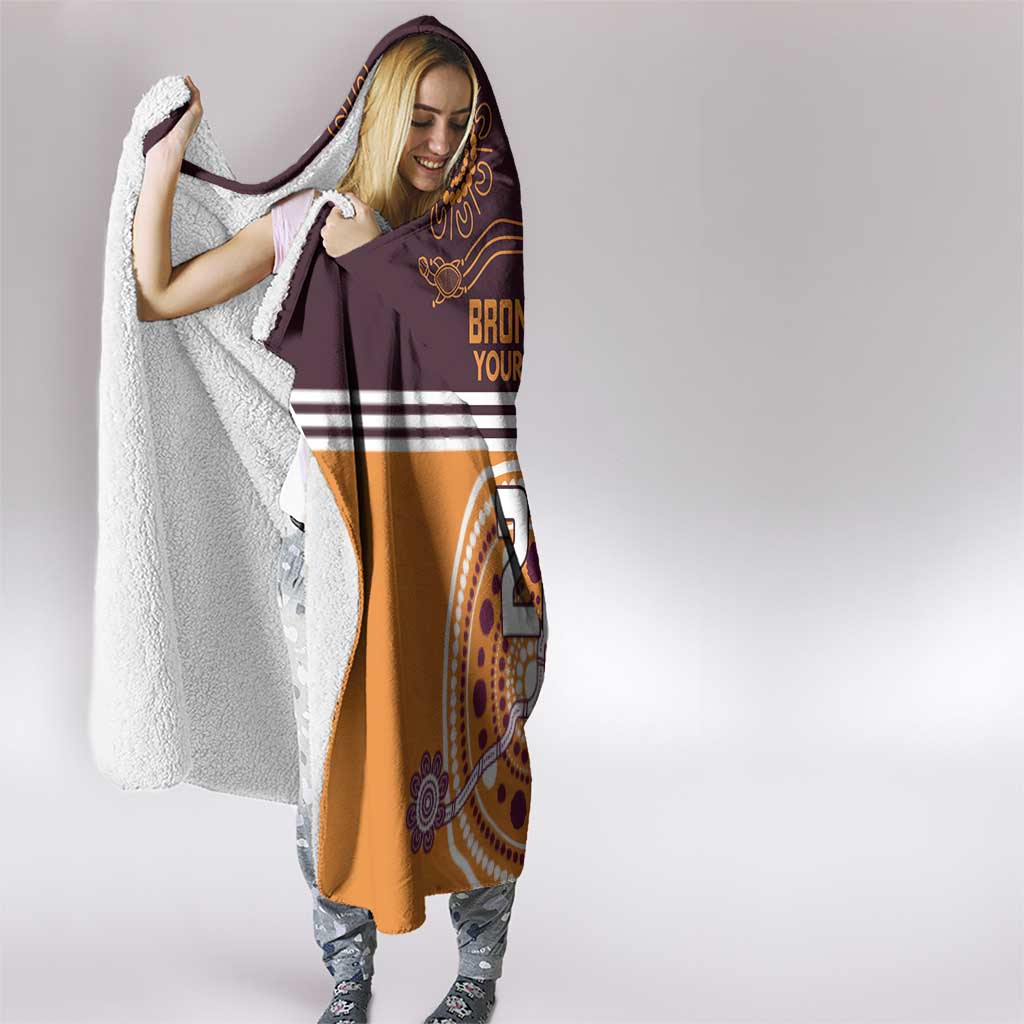 Custom Broncos Spirit Hooded Blanket Ride for Glory Indigenous Aboriginal - Aussie Hoodie