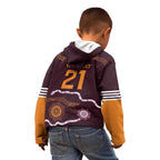 Custom Broncos Spirit Kid Hoodie Ride for Glory Indigenous Aboriginal - Aussie Hoodie