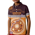 Custom Broncos Spirit Kid Polo Shirt Ride for Glory Indigenous Aboriginal - Aussie Hoodie