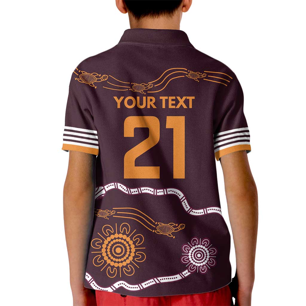 Custom Broncos Spirit Kid Polo Shirt Ride for Glory Indigenous Aboriginal - Aussie Hoodie