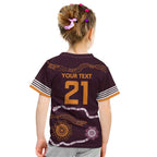 Custom Broncos Spirit Kid T Shirt Ride for Glory Indigenous Aboriginal - Aussie Hoodie