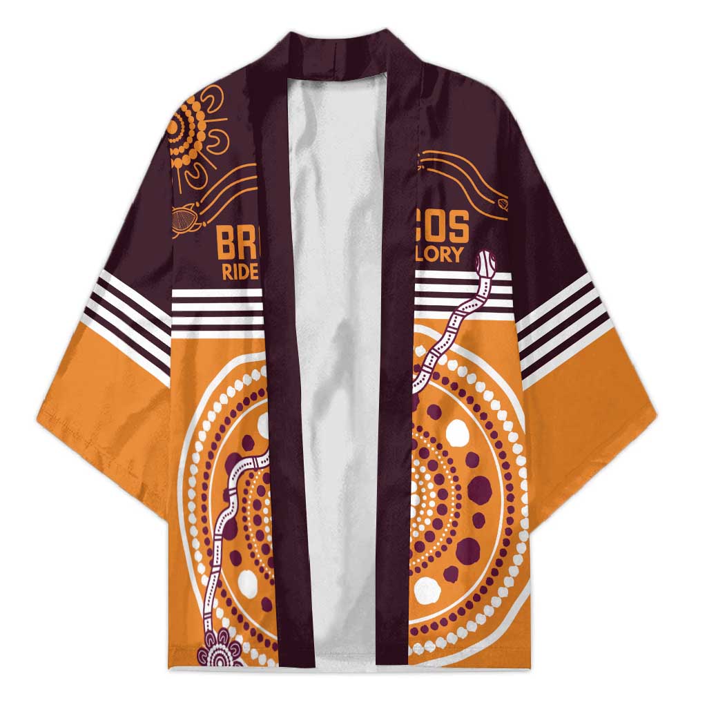 Custom Broncos Spirit Kimono Ride for Glory Indigenous Aboriginal - Aussie Hoodie