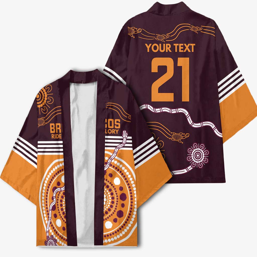 Custom Broncos Spirit Kimono Ride for Glory Indigenous Aboriginal - Aussie Hoodie