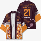 Custom Broncos Spirit Kimono Ride for Glory Indigenous Aboriginal - Aussie Hoodie
