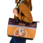 Custom Broncos Spirit Leather Tote Bag Ride for Glory Indigenous Aboriginal - Aussie Hoodie