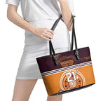 Custom Broncos Spirit Leather Tote Bag Ride for Glory Indigenous Aboriginal - Aussie Hoodie