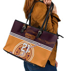 Custom Broncos Spirit Leather Tote Bag Ride for Glory Indigenous Aboriginal - Aussie Hoodie