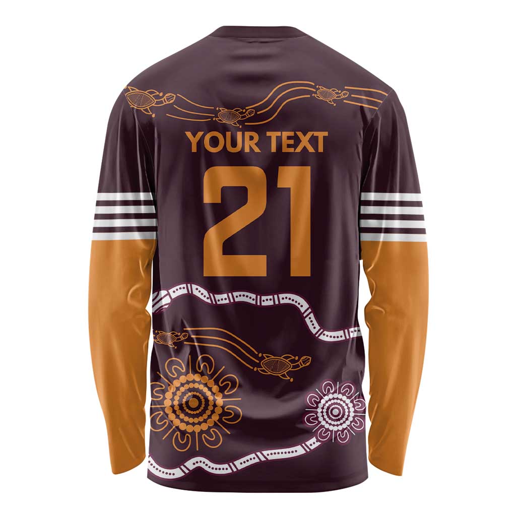 Custom Broncos Spirit Long Sleeve Shirt Ride for Glory Indigenous Aboriginal - Aussie Hoodie