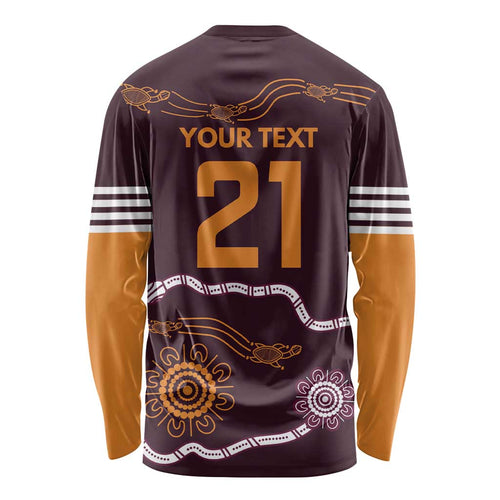 Custom Broncos Spirit Long Sleeve Shirt Ride for Glory Indigenous Aboriginal - Aussie Hoodie