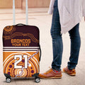 Custom Broncos Spirit Luggage Cover Ride for Glory Indigenous Aboriginal - Aussie Hoodie