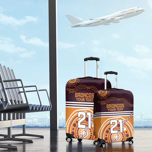 Custom Broncos Spirit Luggage Cover Ride for Glory Indigenous Aboriginal - Aussie Hoodie