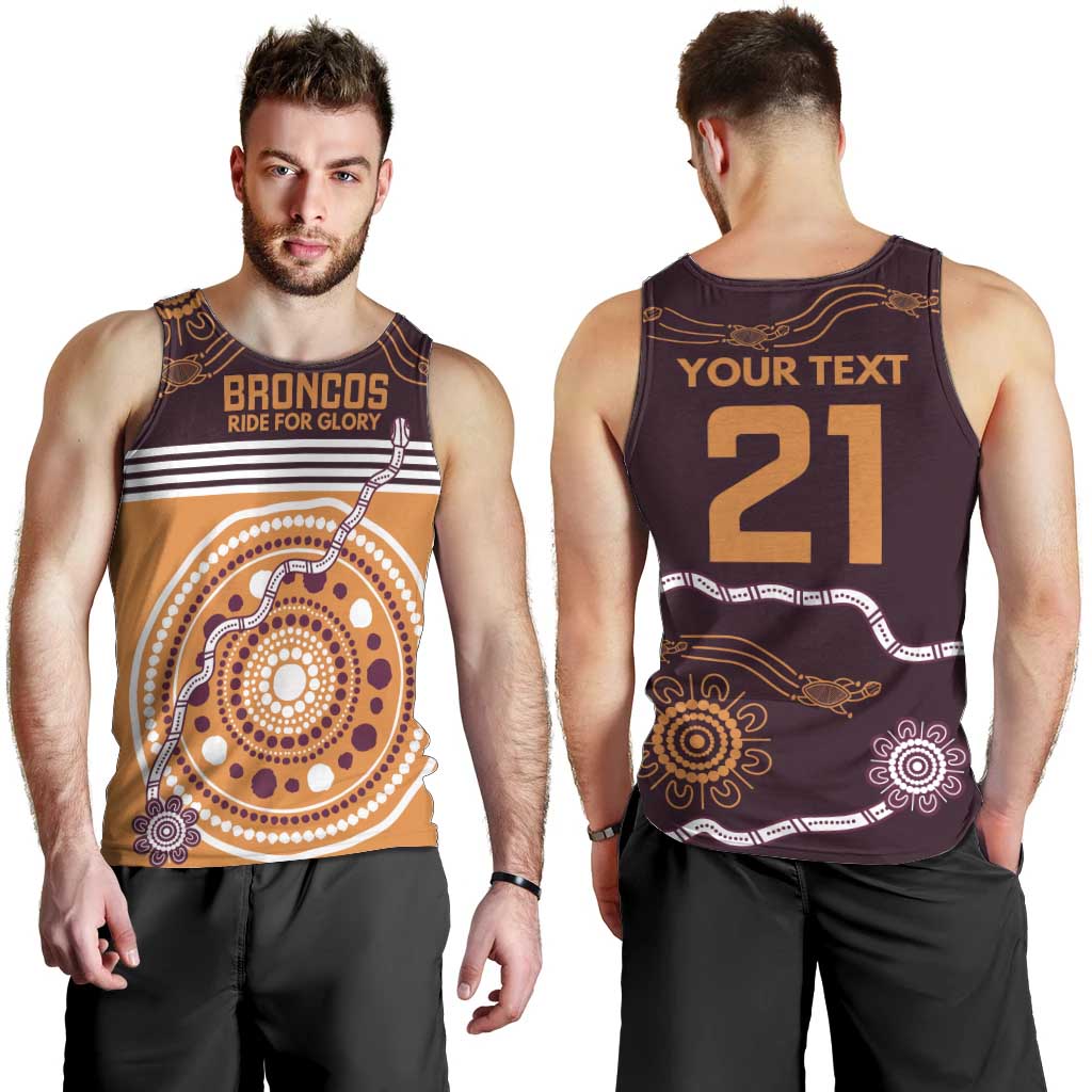 Custom Broncos Spirit Men Tank Top Ride for Glory Indigenous Aboriginal - Aussie Hoodie