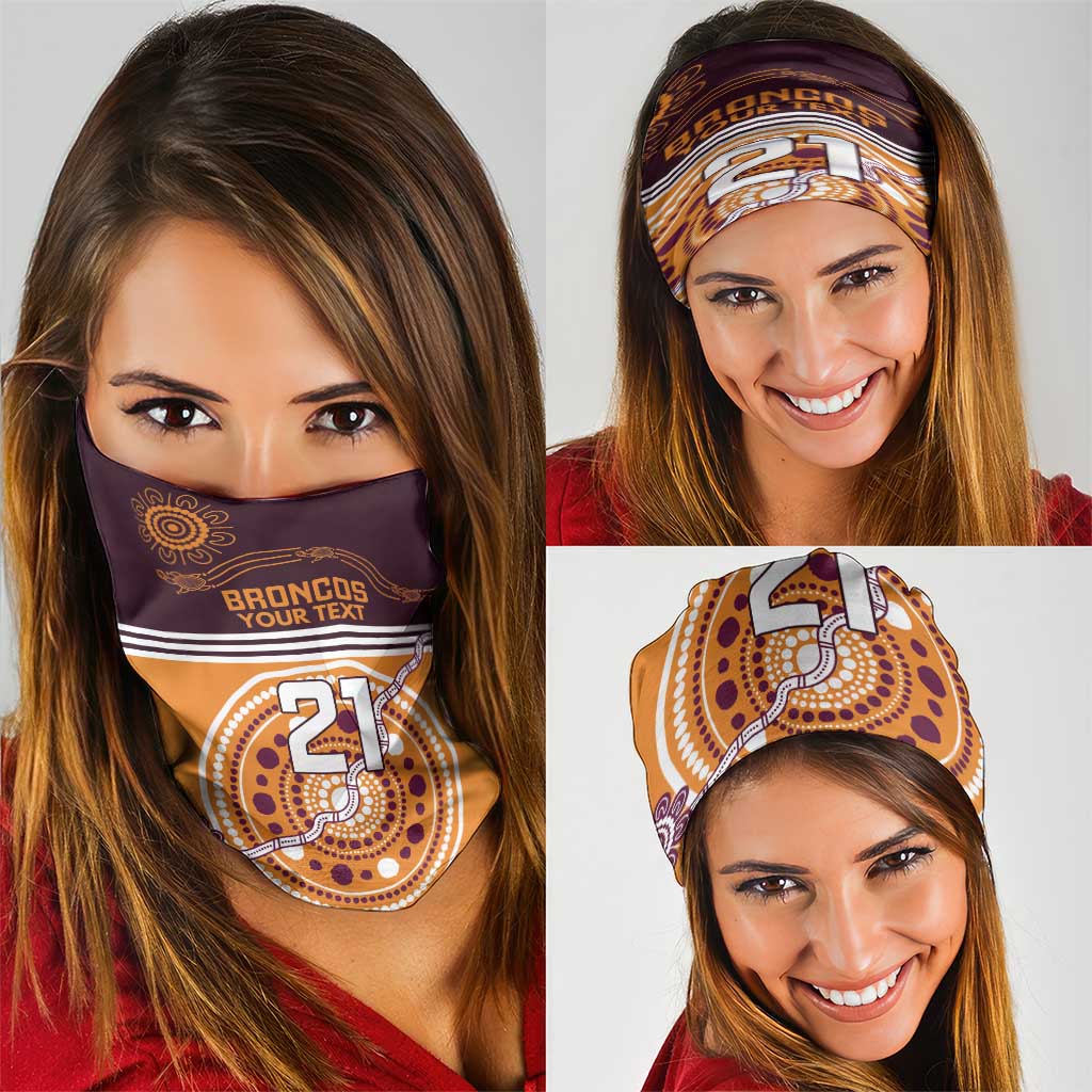Custom Broncos Spirit Neck Gaiter Ride for Glory Indigenous Aboriginal - Aussie Hoodie