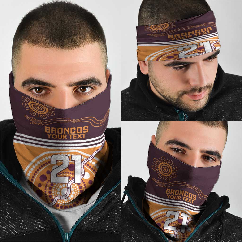 Custom Broncos Spirit Neck Gaiter Ride for Glory Indigenous Aboriginal - Aussie Hoodie