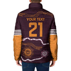 Custom Broncos Spirit Padded Jacket Ride for Glory Indigenous Aboriginal - Aussie Hoodie