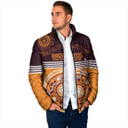 Custom Broncos Spirit Padded Jacket Ride for Glory Indigenous Aboriginal - Aussie Hoodie