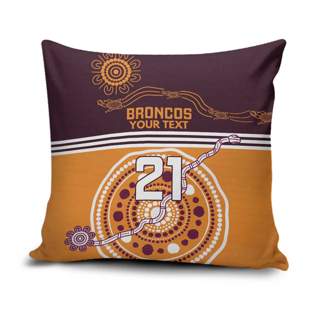 Custom Broncos Spirit Pillow Cover Ride for Glory Indigenous Aboriginal - Aussie Hoodie