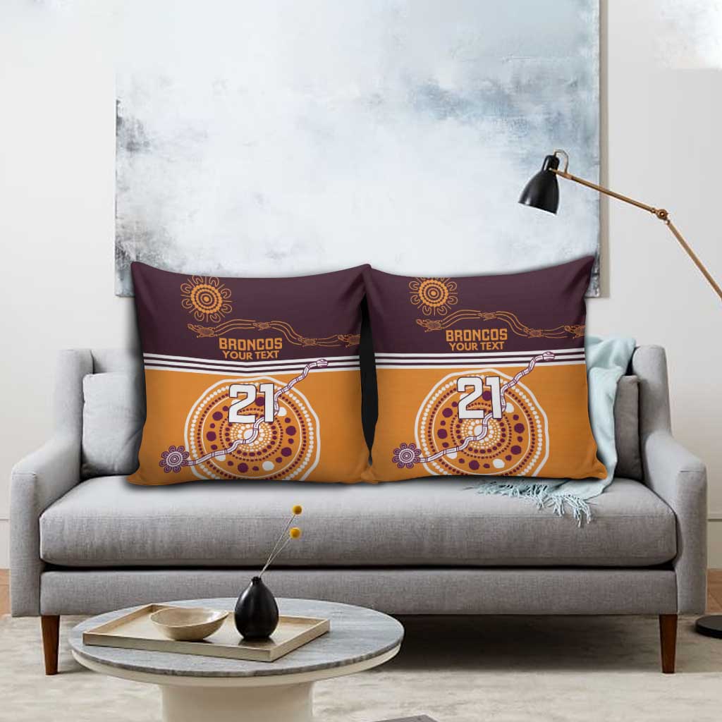 Custom Broncos Spirit Pillow Cover Ride for Glory Indigenous Aboriginal - Aussie Hoodie