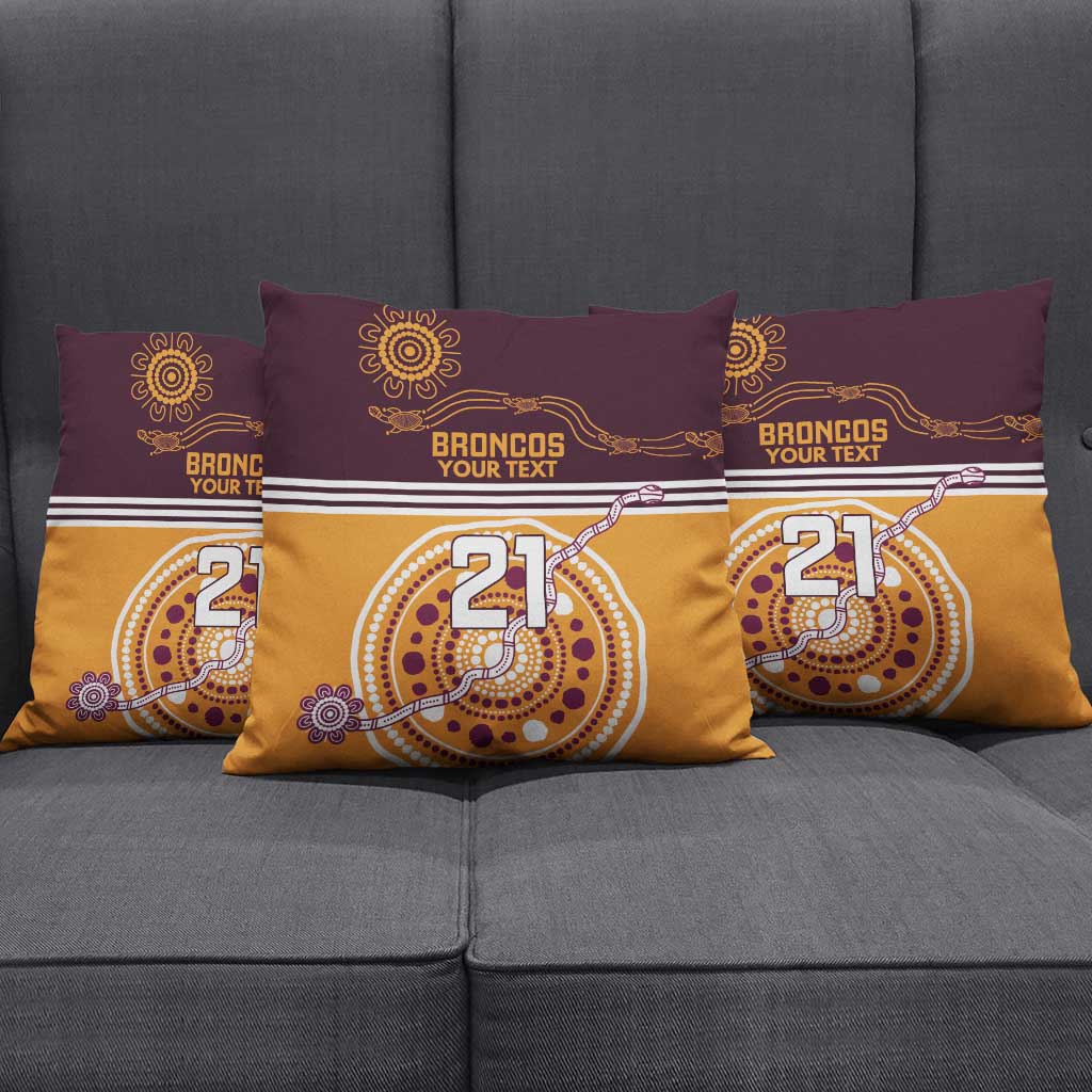 Custom Broncos Spirit Pillow Cover Ride for Glory Indigenous Aboriginal - Aussie Hoodie