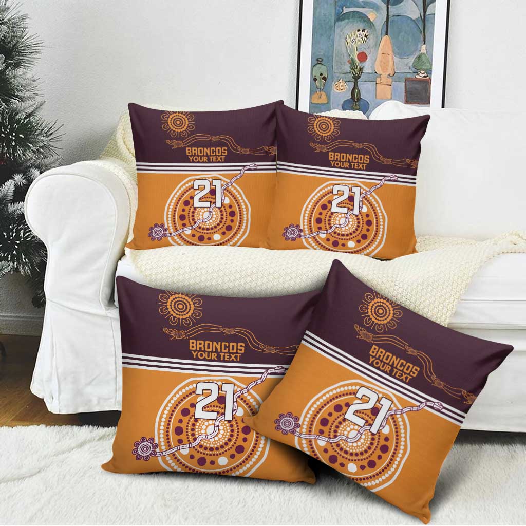 Custom Broncos Spirit Pillow Cover Ride for Glory Indigenous Aboriginal - Aussie Hoodie