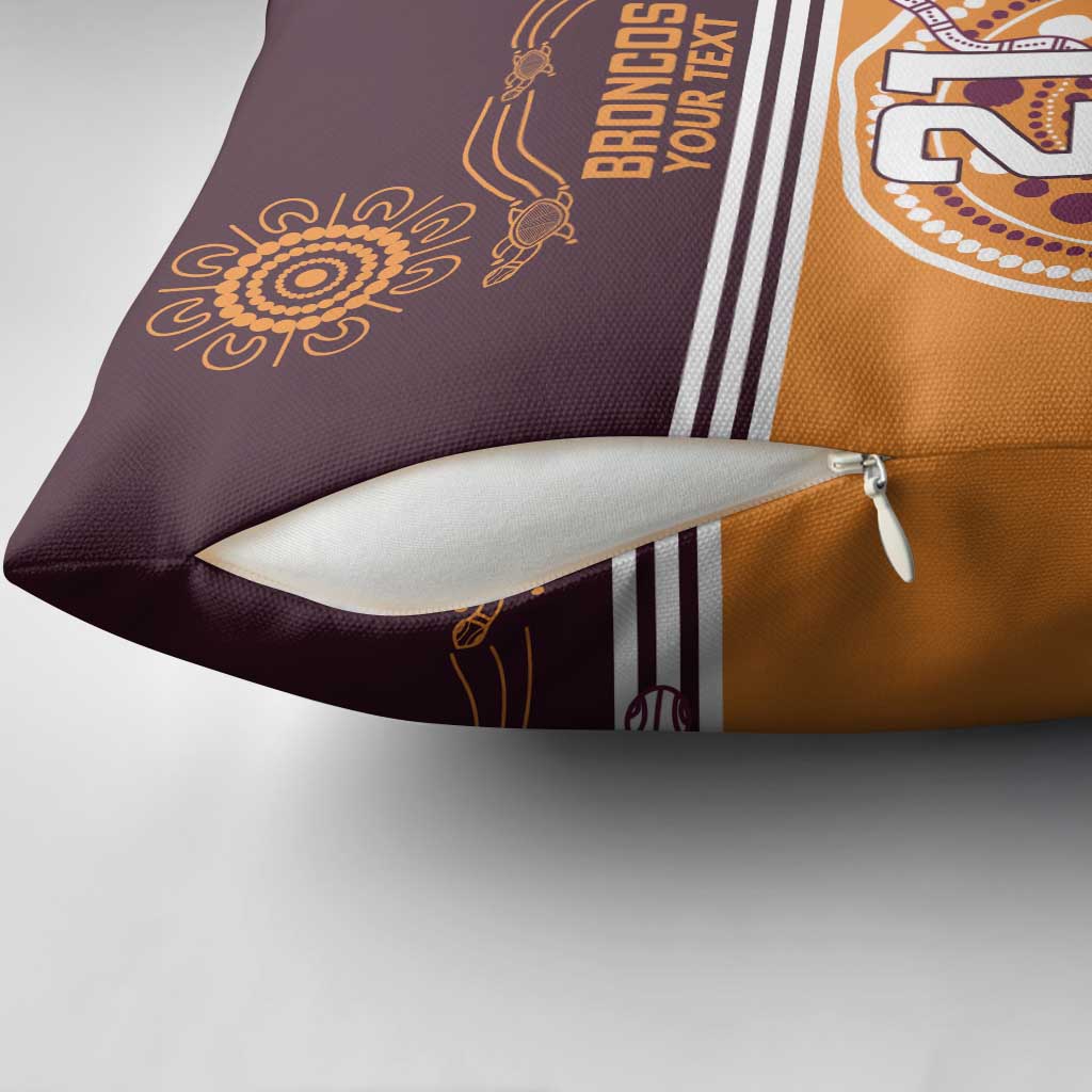 Custom Broncos Spirit Pillow Cover Ride for Glory Indigenous Aboriginal - Aussie Hoodie
