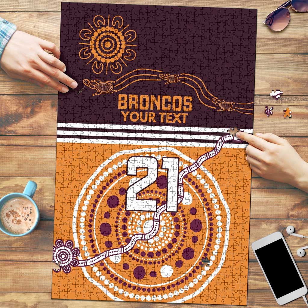 Custom Broncos Spirit Puzzle Ride for Glory Indigenous Aboriginal - Aussie Hoodie