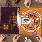 Custom Broncos Spirit Puzzle Ride for Glory Indigenous Aboriginal - Aussie Hoodie