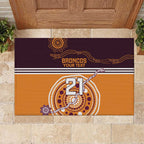 Custom Broncos Spirit Rubber Doormat Ride for Glory Indigenous Aboriginal - Aussie Hoodie