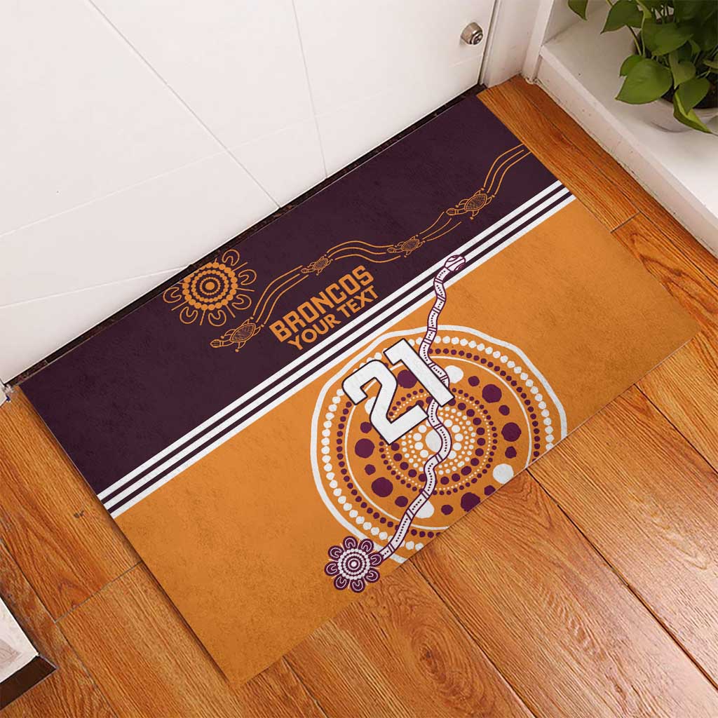 Custom Broncos Spirit Rubber Doormat Ride for Glory Indigenous Aboriginal - Aussie Hoodie