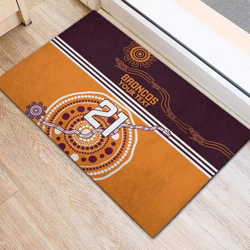 Custom Broncos Spirit Rubber Doormat Ride for Glory Indigenous Aboriginal - Aussie Hoodie