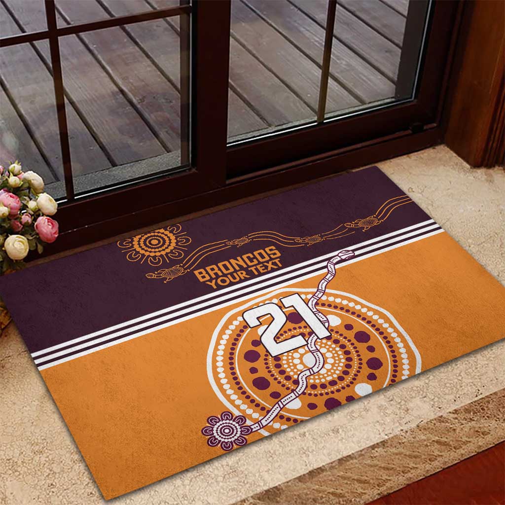 Custom Broncos Spirit Rubber Doormat Ride for Glory Indigenous Aboriginal - Aussie Hoodie